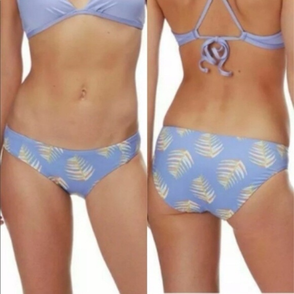 Patagonia Sunamee Bikini Bottoms in Palms of My Heart Violet Blue NWT